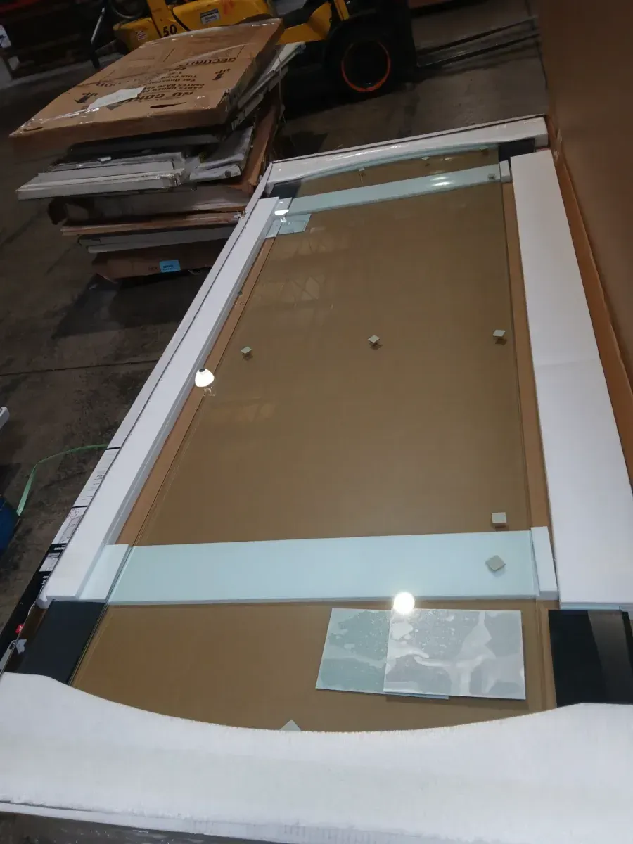 Delta Heavy Hinge 29.53 in. W x 72 in. H x 5/16 in. (8 mm) Pivot Shower Door Glass Panels in Clear Glass (For 54-56 in. Doors) - image 2