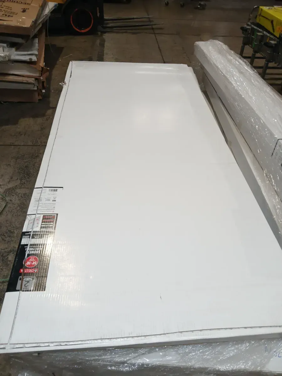 Delta Heavy Hinge 29.53 in. W x 72 in. H x 5/16 in. (8 mm) Pivot Shower Door Glass Panels in Clear Glass (For 54-56 in. Doors) - image 3