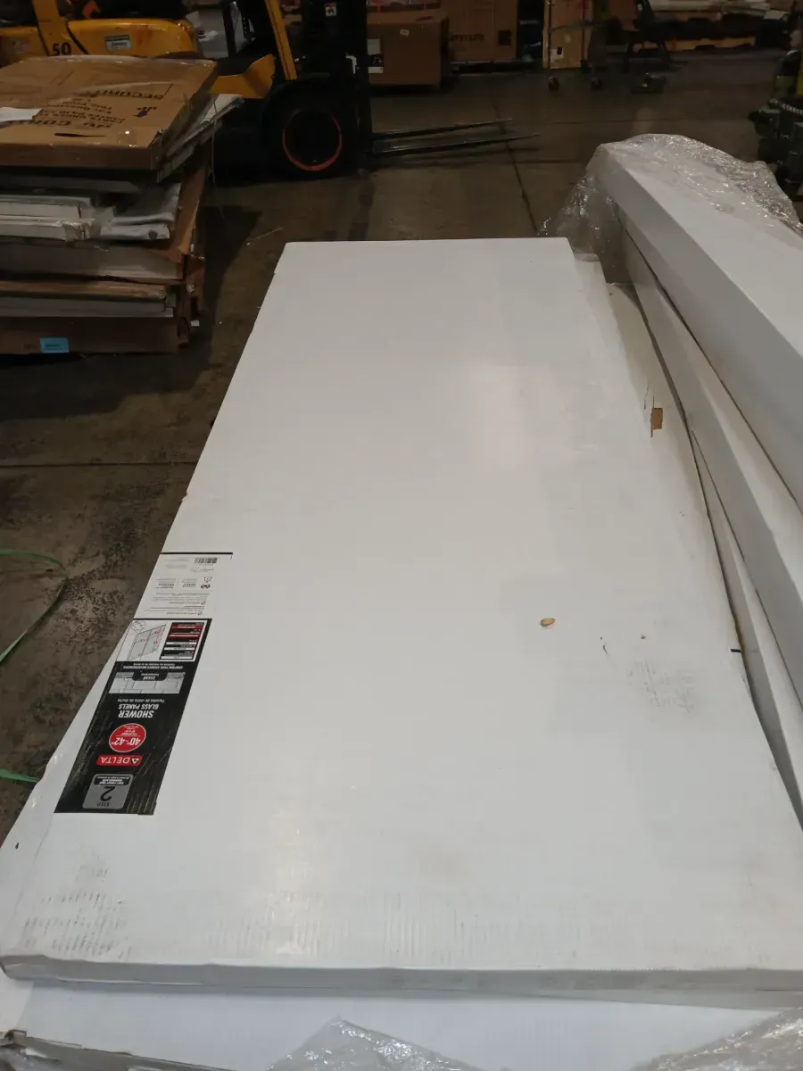 Delta Heavy Hinge 26.57 in. W x 72 in. H x 5/16 in. (8 mm) Pivot Shower Door Glass Panels in Clear Glass (For 40-42 in. Doors) - image 2