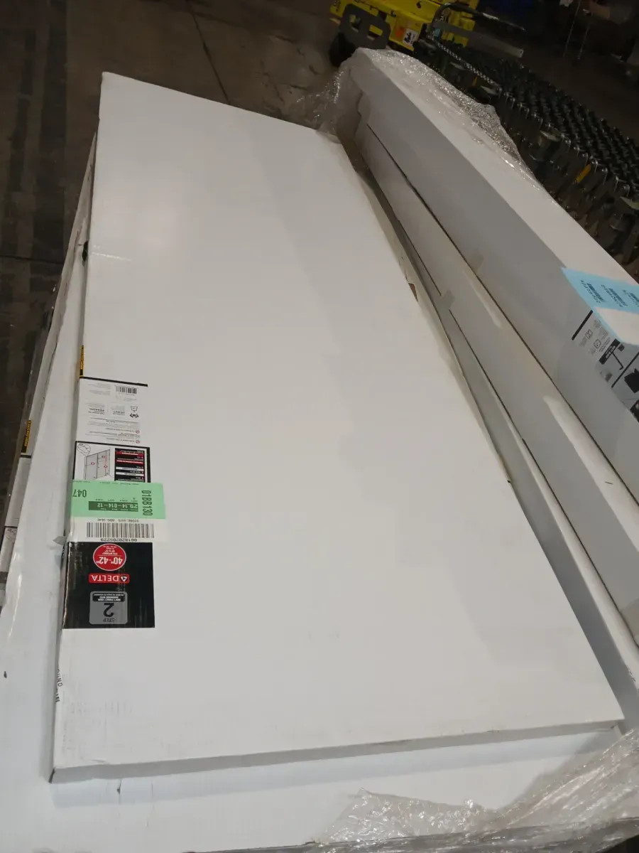 Delta Heavy Hinge 26.57 in. W x 72 in. H x 5/16 in. (8 mm) Pivot Shower Door Glass Panels in Clear Glass (For 40-42 in. Doors) - image 2