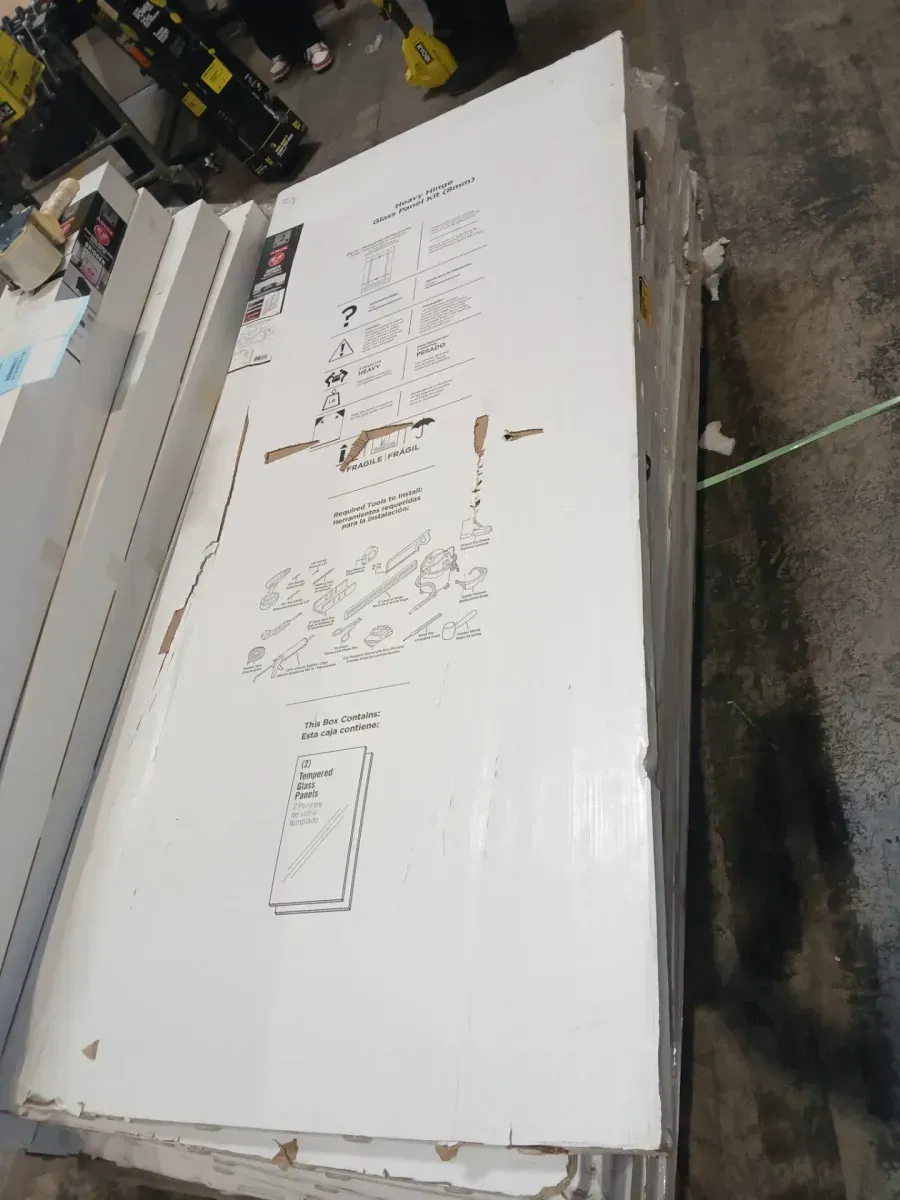 Delta Heavy Hinge 29.53 in. W x 72 in. H x 5/16 in. (8 mm) Pivot Shower Door Glass Panels in Clear Glass (For 46-48 in. Doors) - image 2