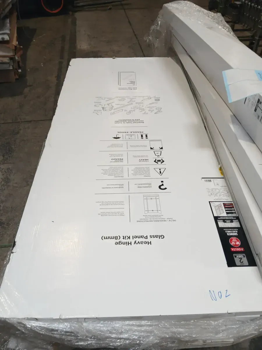 Delta Heavy Hinge 29.53 in. W x 72 in. H x 5/16 in. (8 mm) Pivot Shower Door Glass Panels in Clear Glass (For 50-52 in. Doors) - image 2