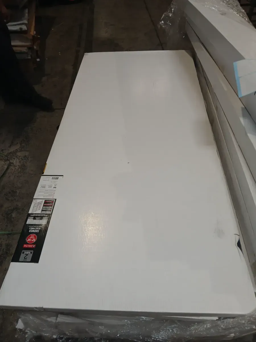 Delta Heavy Hinge 29.53 in. W x 72 in. H x 5/16 in. (8 mm) Pivot Shower Door Glass Panels in Clear Glass (For 52-54 in. Doors) - image 2