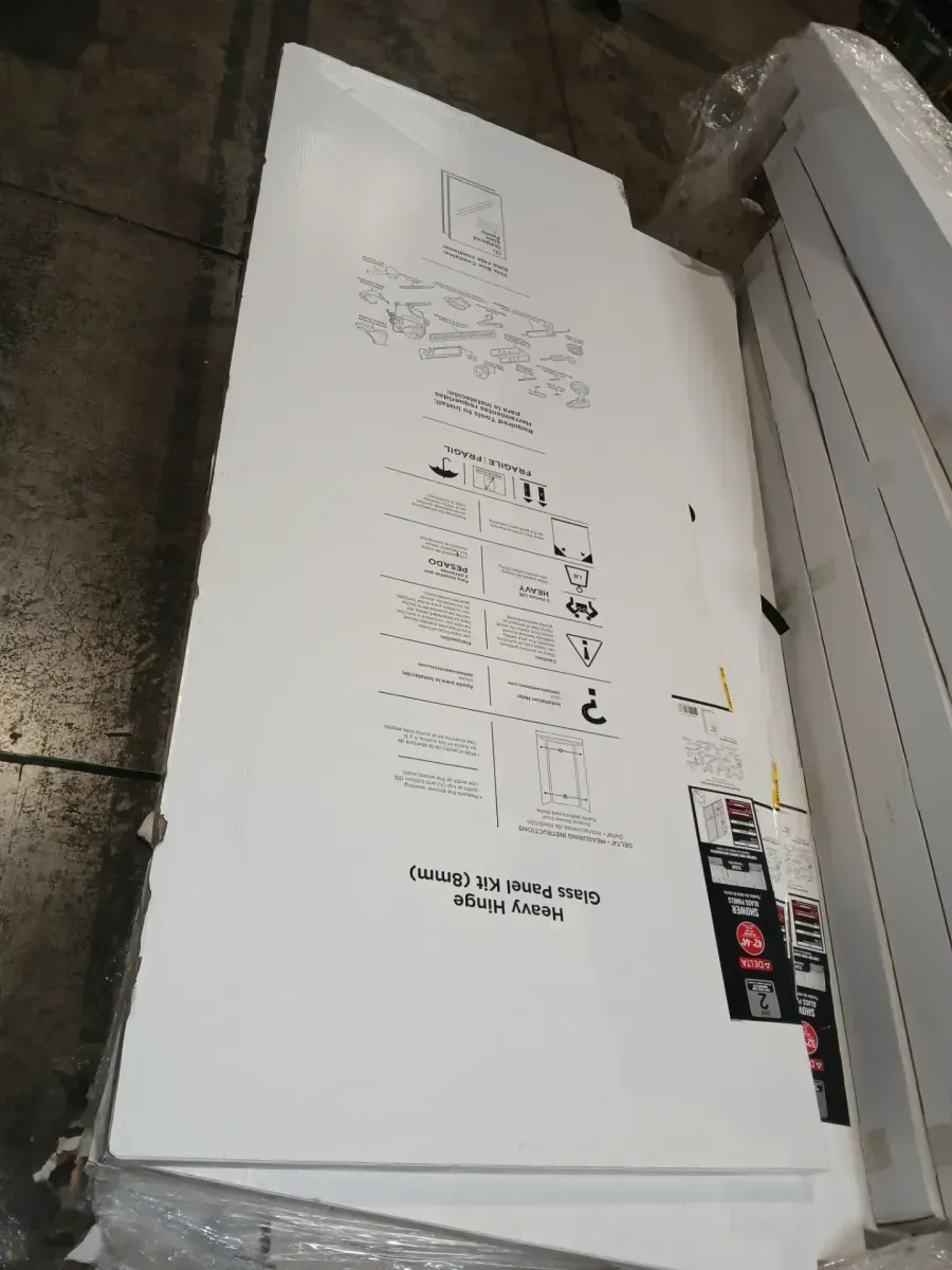 Delta Heavy Hinge 26.57 in. W x 72 in. H x 5/16 in. (8 mm) Pivot Shower Door Glass Panels in Clear Glass (For 42-44 in. Doors) - image 2