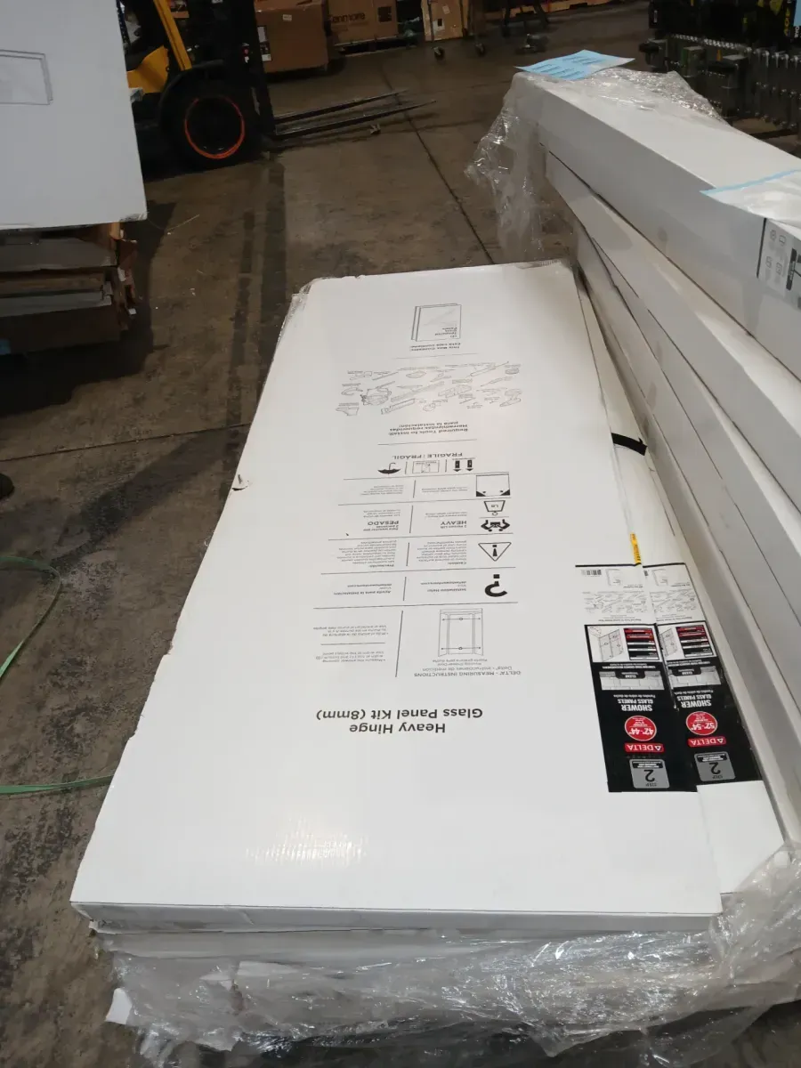 Delta Heavy Hinge 26.57 in. W x 72 in. H x 5/16 in. (8 mm) Pivot Shower Door Glass Panels in Clear Glass (For 42-44 in. Doors) - image 2