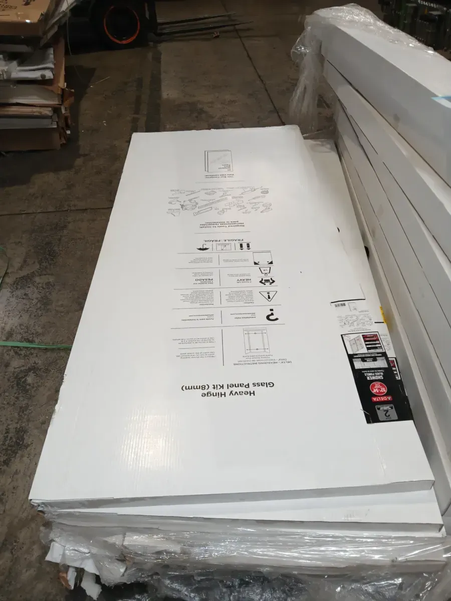 Delta Heavy Hinge 29.53 in. W x 72 in. H x 5/16 in. (8 mm) Pivot Shower Door Glass Panels in Clear Glass (For 52-54 in. Doors) - image 2