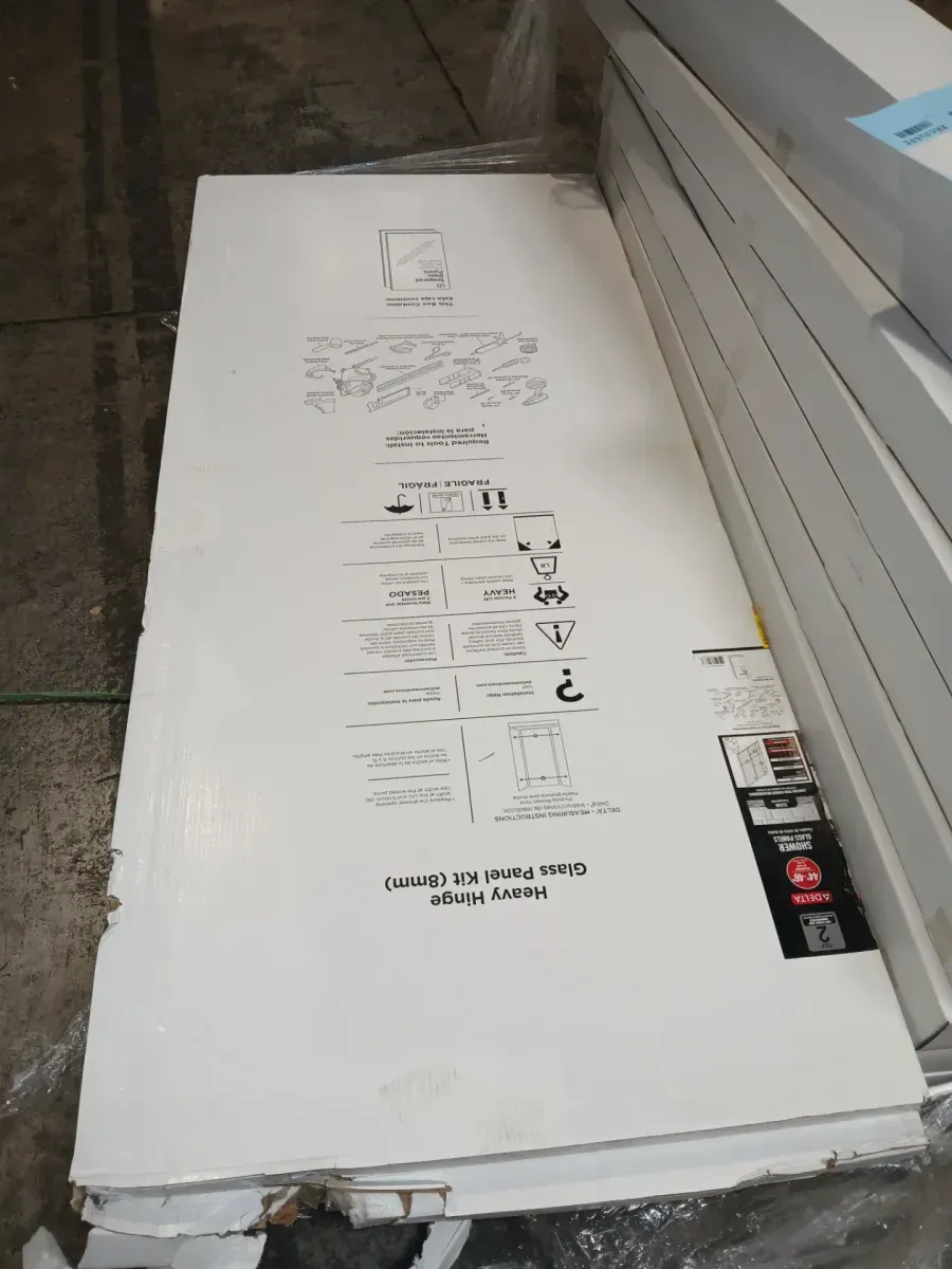 Delta Heavy Hinge 29.53 in. W x 72 in. H x 5/16 in. (8 mm) Pivot Shower Door Glass Panels in Clear Glass (For 44-46 in. Doors) - image 2