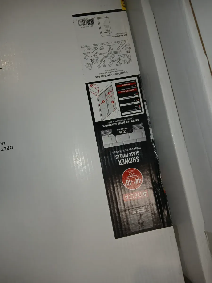 Delta Heavy Hinge 29.53 in. W x 72 in. H x 5/16 in. (8 mm) Pivot Shower Door Glass Panels in Clear Glass (For 44-46 in. Doors) - image 3