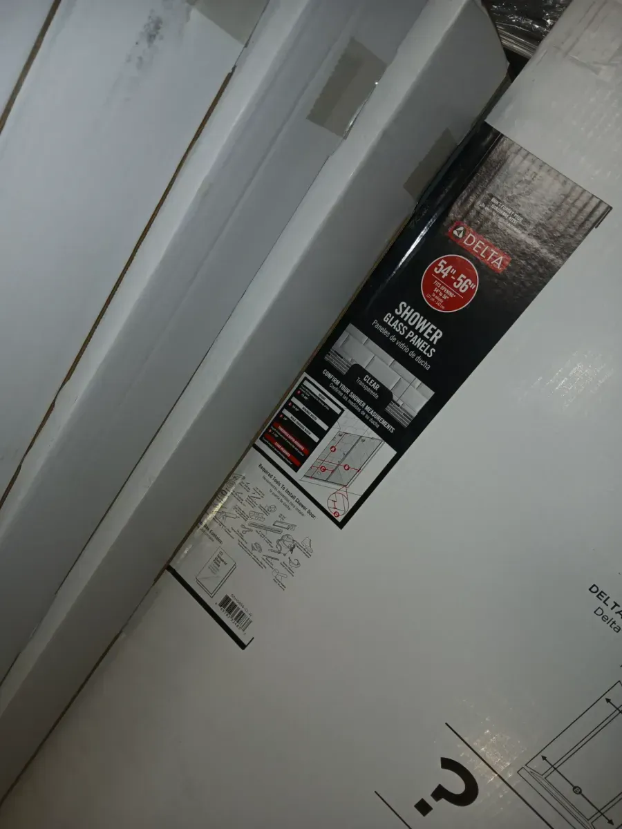 Delta Heavy Hinge 29.53 in. W x 72 in. H x 5/16 in. (8 mm) Pivot Shower Door Glass Panels in Clear Glass (For 54-56 in. Doors) - image 3