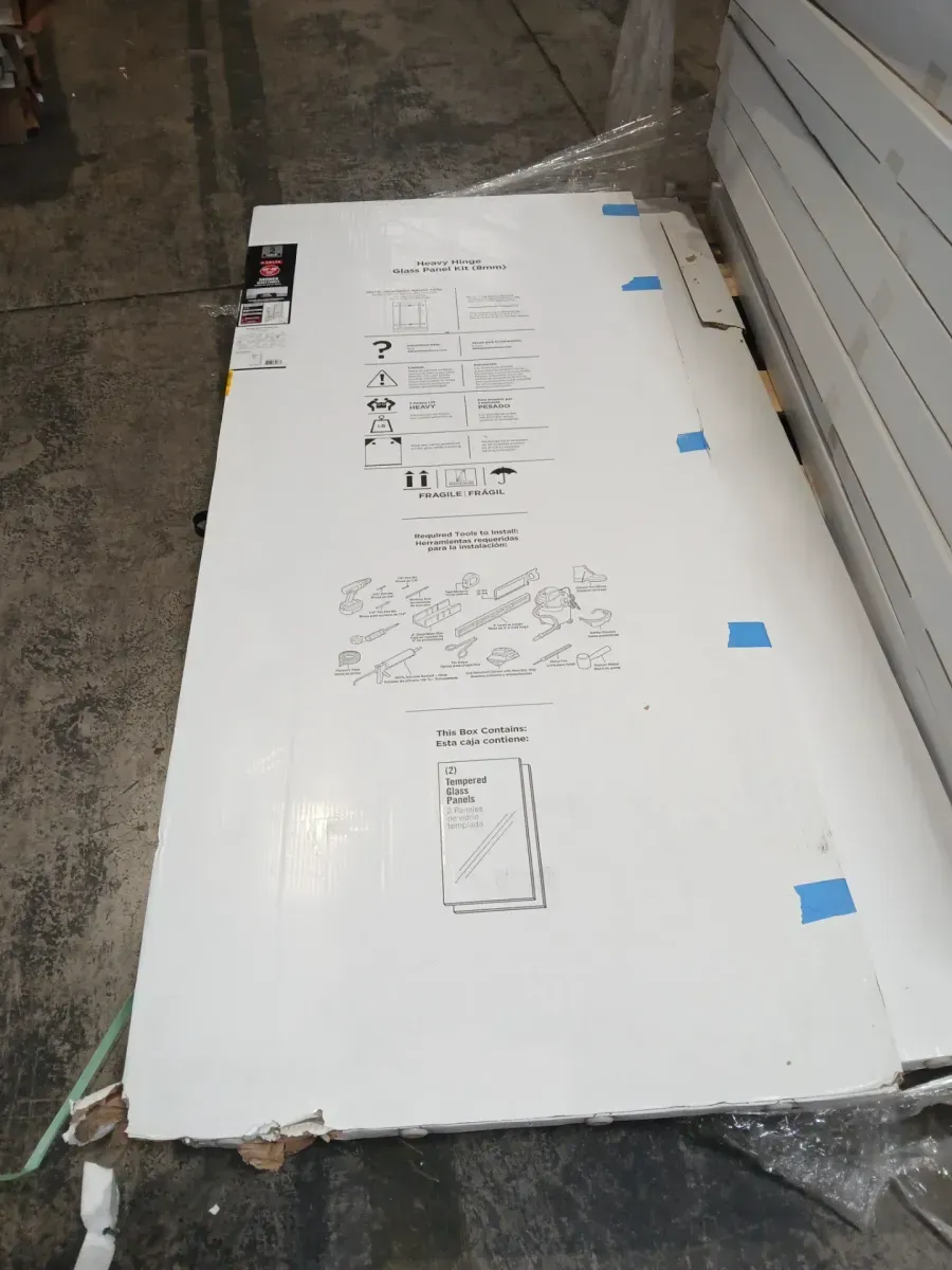 Delta Heavy Hinge 29.53 in. W x 72 in. H x 5/16 in. (8 mm) Pivot Shower Door Glass Panels in Clear Glass (For 44-46 in. Doors) - image 2