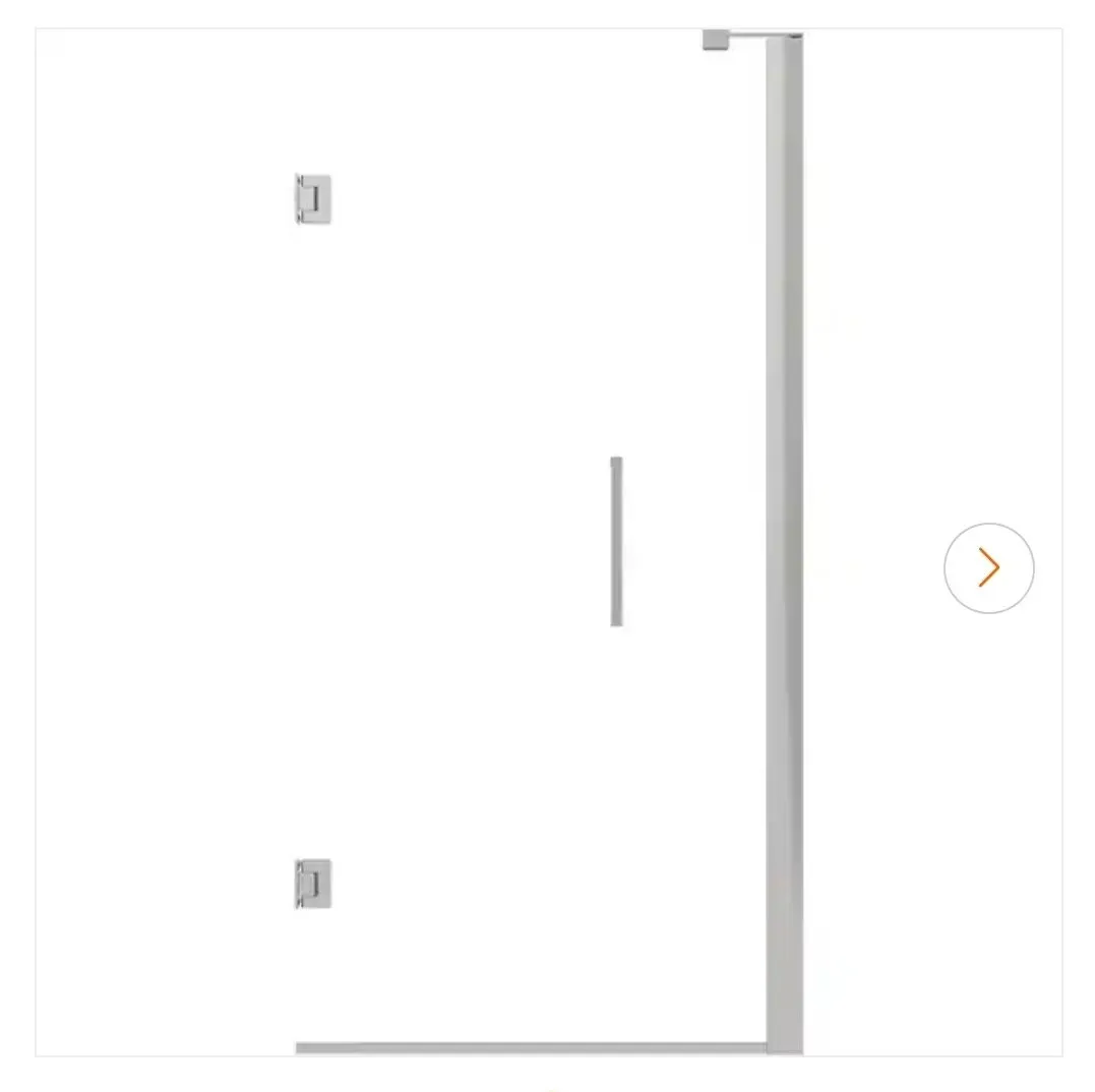 Delta Bridger Heavy Hinge 9.84 in. W x 3 in. D Frameless Pivot Shower/Tub Hardware Assembly Kit, Chrome (For 36-60 in. Doors) - image 1