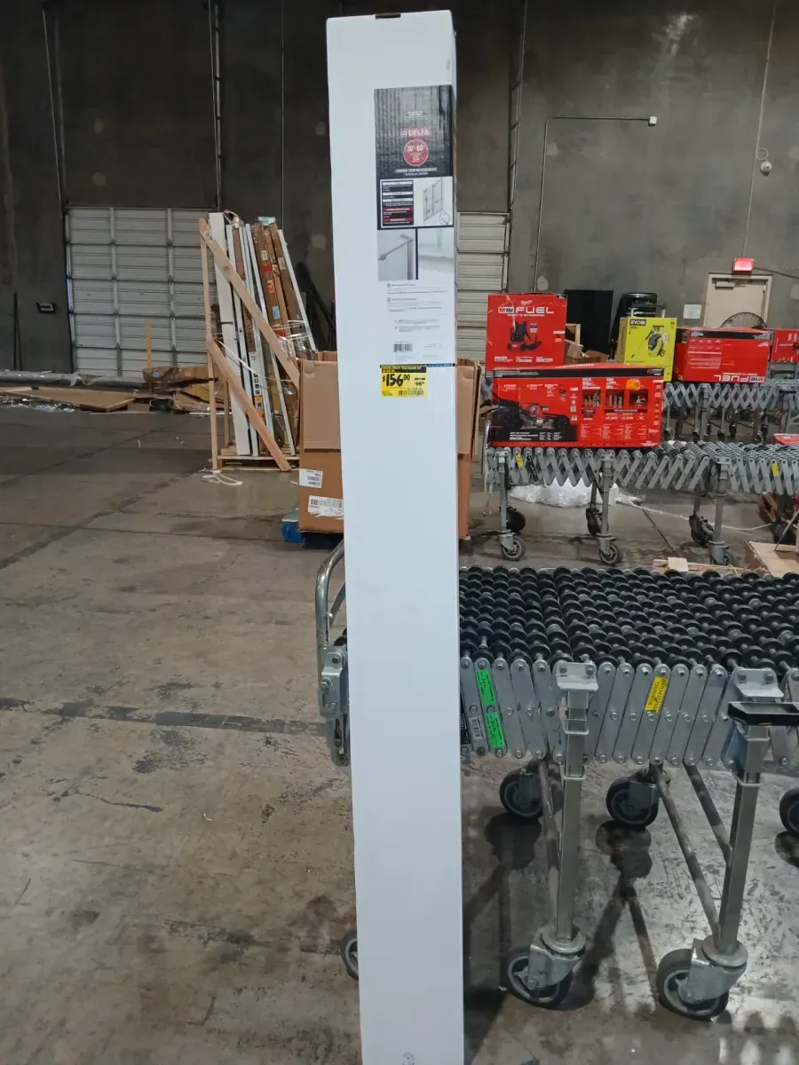 Delta Bridger Heavy Hinge 9.84 in. W x 3 in. D Frameless Pivot Shower/Tub Hardware Assembly Kit, Nickel (For 36-60 in. Doors) - image 3