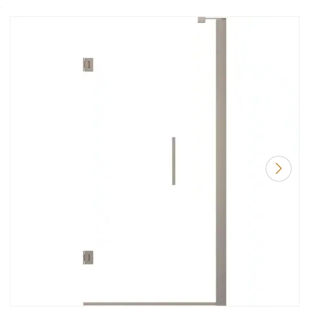 Delta Bridger Heavy Hinge 9.84 in. W x 3 in. D Frameless Pivot Shower/Tub Hardware Assembly Kit, Nickel (For 36-60 in. Doors) - image 1