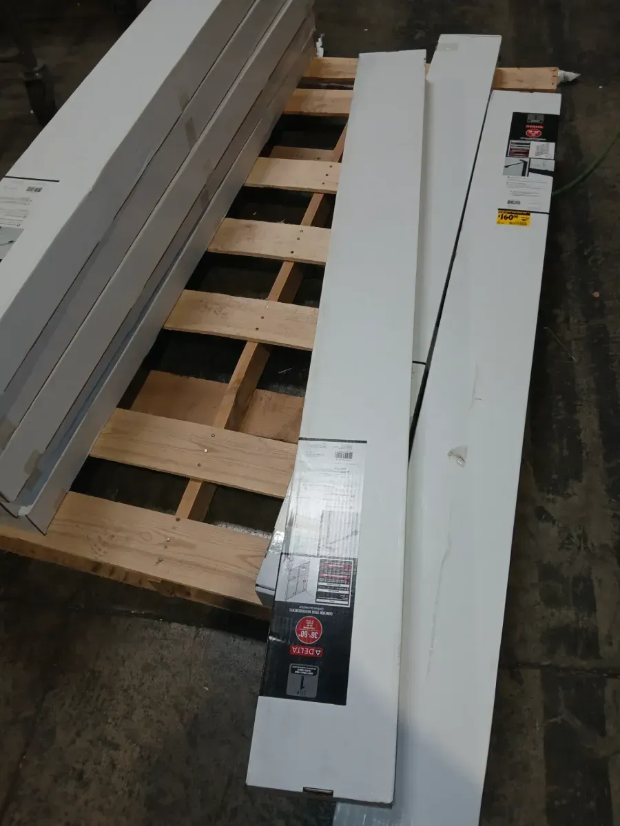 Delta Bridger Heavy Hinge 9.84 in. W x 3 in. D Frameless Pivot Shower/Tub Hardware Assembly Kit, Nickel (For 36-60 in. Doors) - image 2