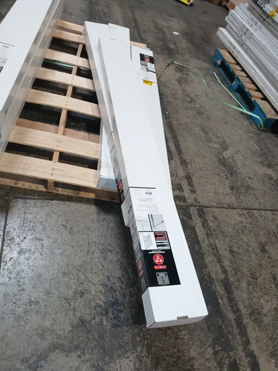 Delta Bridger Heavy Hinge 9.84 in. W x 3 in. D Frameless Pivot Shower/Tub Hardware Assembly Kit, Chrome (For 36-60 in. Doors) - image 2