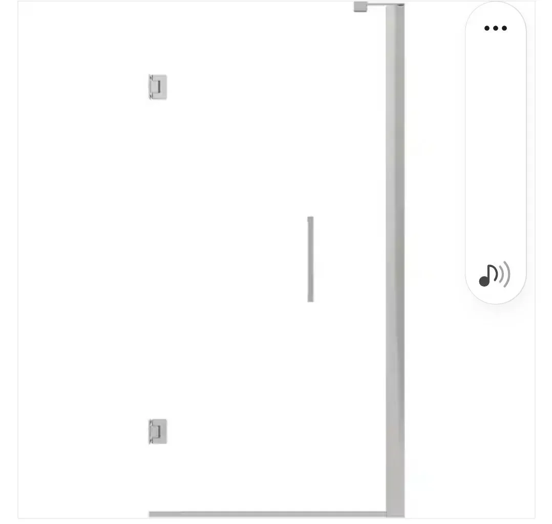 Delta Bridger Heavy Hinge 9.84 in. W x 3 in. D Frameless Pivot Shower/Tub Hardware Assembly Kit, Chrome (For 36-60 in. Doors) - image 1