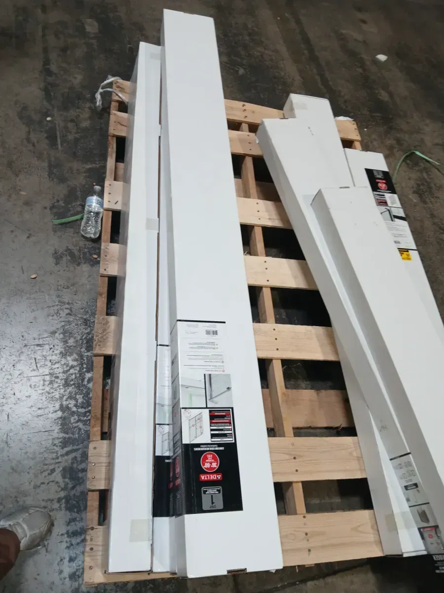 Delta Bridger Heavy Hinge 9.84 in. W x 3 in. D Frameless Pivot Shower/Tub Hardware Assembly Kit, Chrome (For 36-60 in. Doors) - image 2