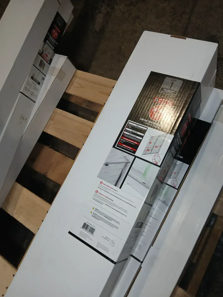 Delta Bridger Heavy Hinge 9.84 in. W x 3 in. D Frameless Pivot Shower/Tub Hardware Assembly Kit, Chrome (For 36-60 in. Doors) - image 3