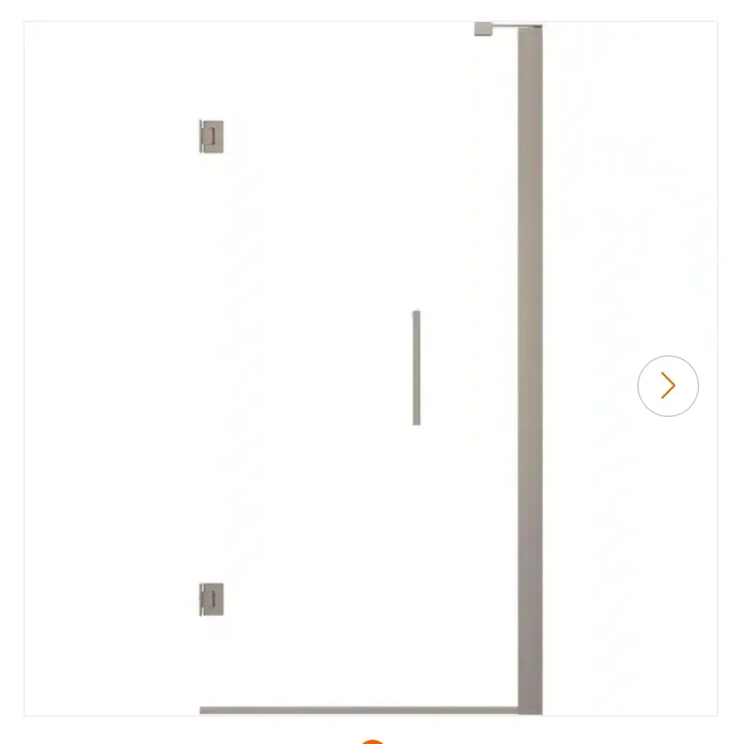 Delta Bridger Heavy Hinge 9.84 in. W x 3 in. D Frameless Pivot Shower/Tub Hardware Assembly Kit, Nickel (For 36-60 in. Doors) - image 1