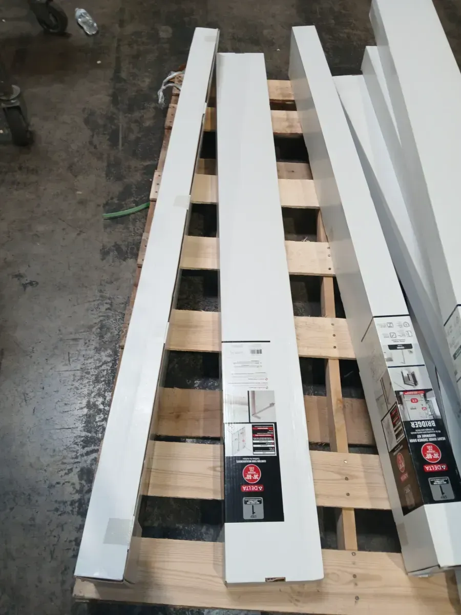 Delta Bridger Heavy Hinge 9.84 in. W x 3 in. D Frameless Pivot Shower/Tub Hardware Assembly Kit, Nickel (For 36-60 in. Doors) - image 2