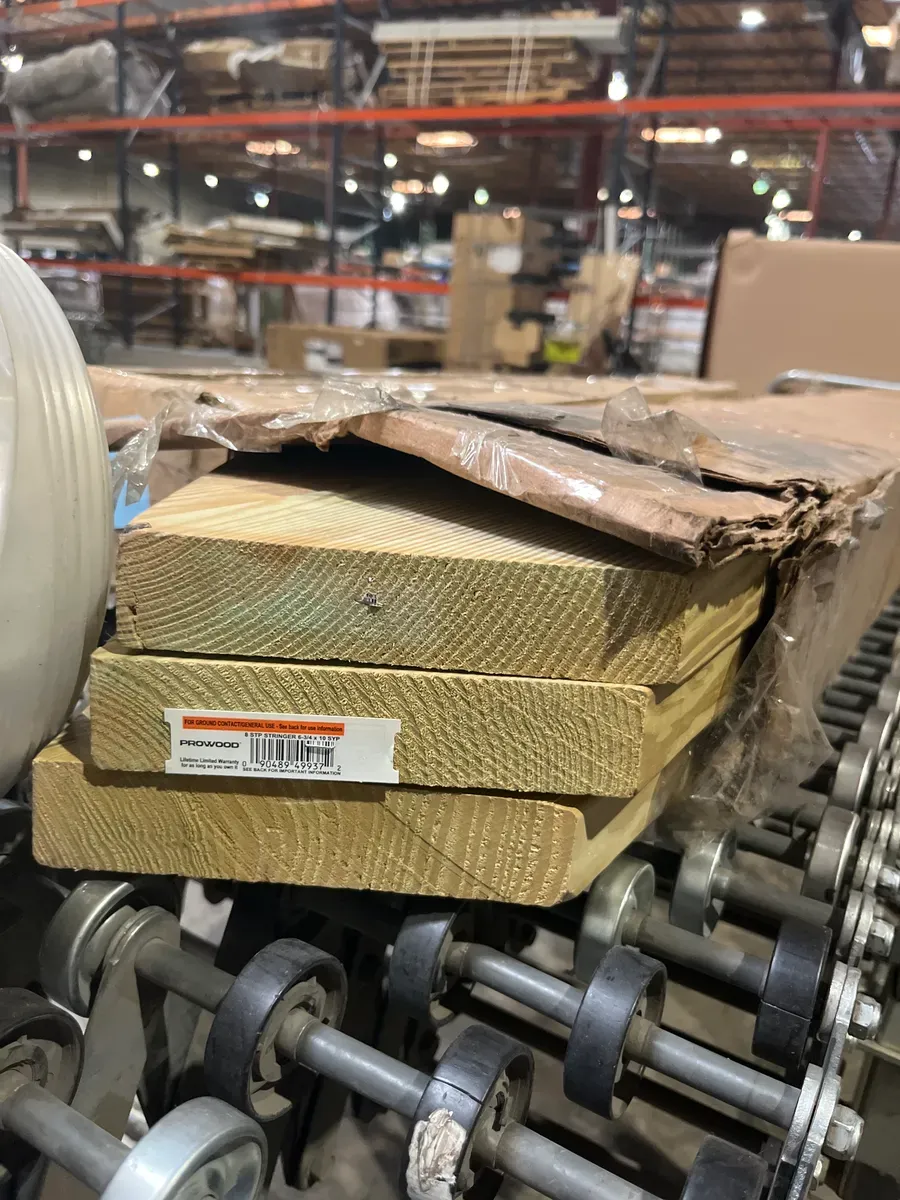 ***Pack of 3***8-Step Pressure-Treated Cedar-Tone Pine Stair Stringer - image 4