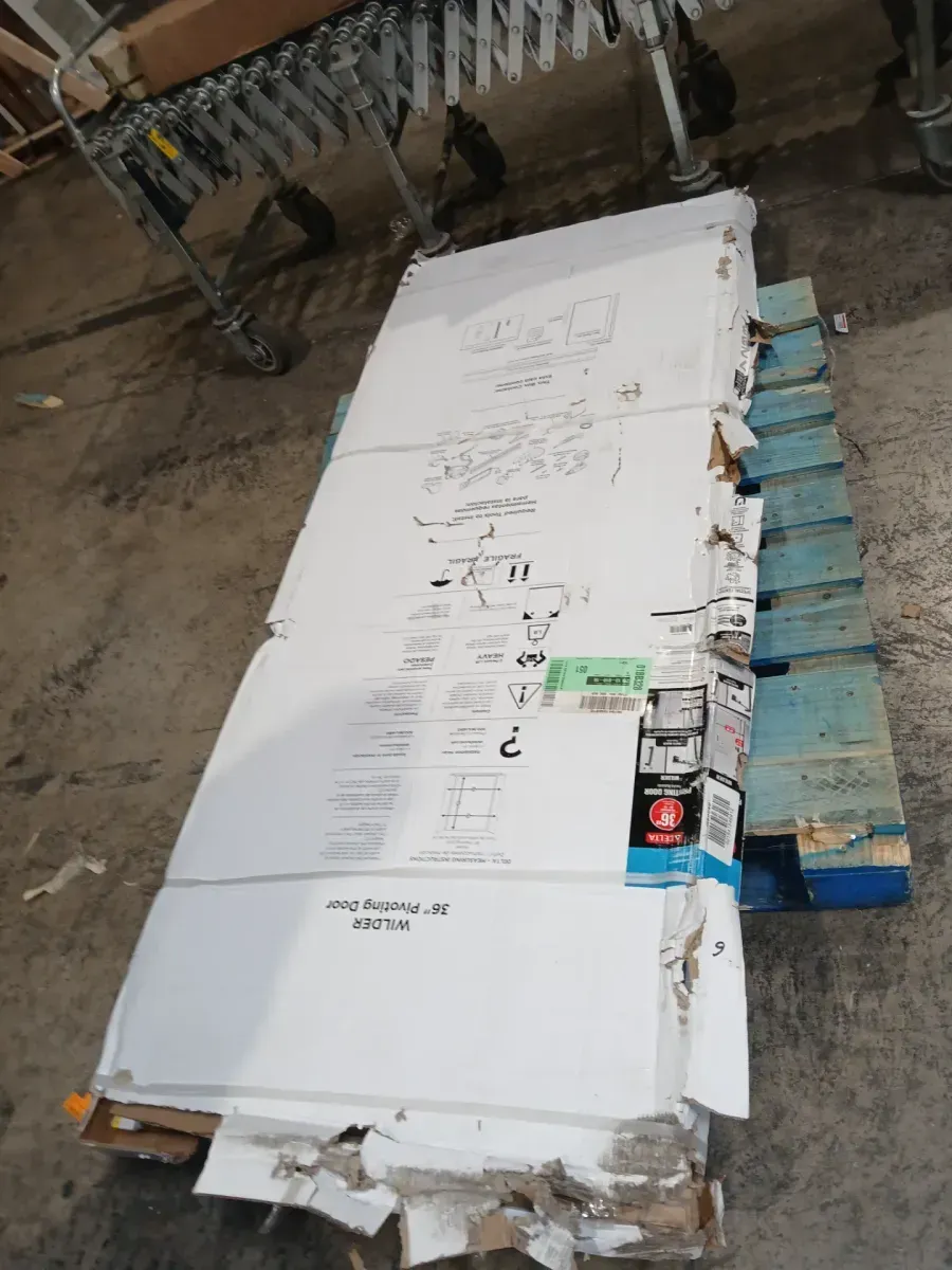 Delta Wilder 30 to 36 in. W x 71-3/4 in. H Frameless Pivoting Shower Door in Black with 1/4 in. Clear Glass - image 2