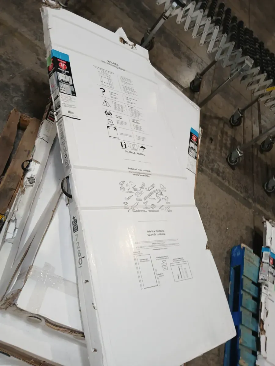 Delta Wilder 30 to 36 in. W x 71-3/4 in. H Frameless Pivoting Shower Door in Nickel with 1/4 in. Clear Glass - image 2