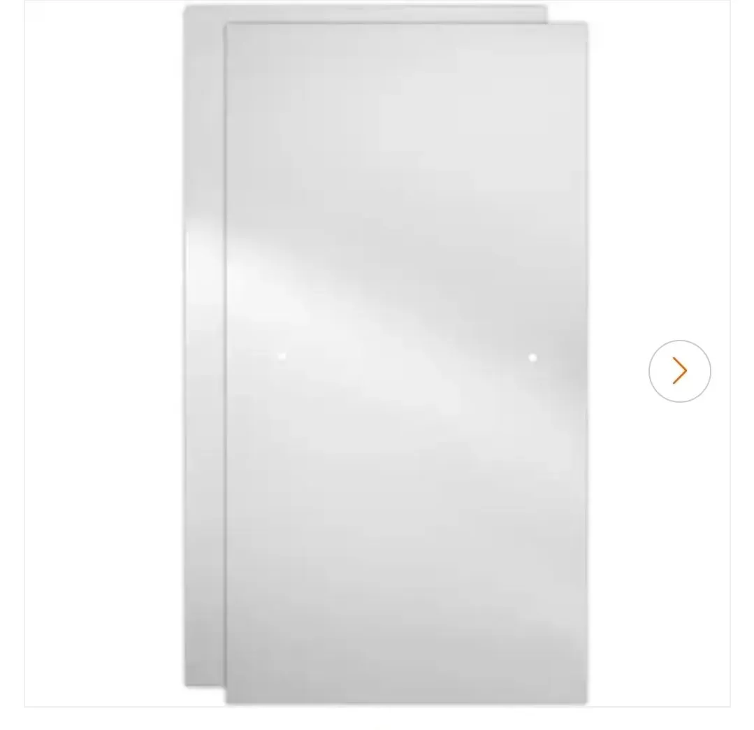  Delta 23-17/32 in. x 67-3/4 in. x 1/4 in. (6mm) Frameless Sliding Shower Door Glass Panels in Frosted (For 44-48 in. Doors - image 1