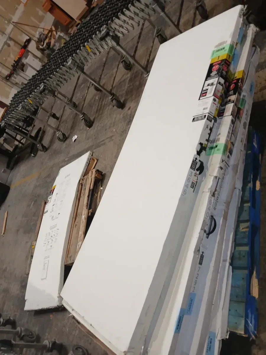  Delta 23-17/32 in. x 67-3/4 in. x 1/4 in. (6mm) Frameless Sliding Shower Door Glass Panels in Frosted (For 44-48 in. Doors - image 2