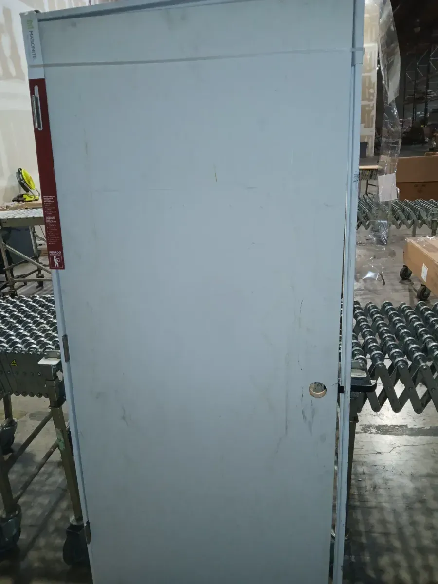 **frame is broken in yye door handle part has a little crack **36 in. x 80 in. No Panel Right-Handed Primed Composite Hollow Core Single Prehung Interior Door 4-9/16 in. Flat Jamb - image 3