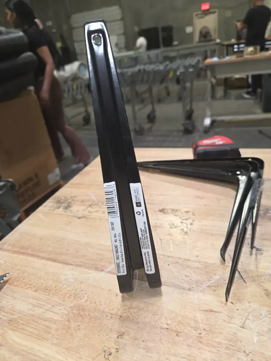 *** pack of 20 ***8 in. x 10 in. Black Steel Shelf Bracket - image 2