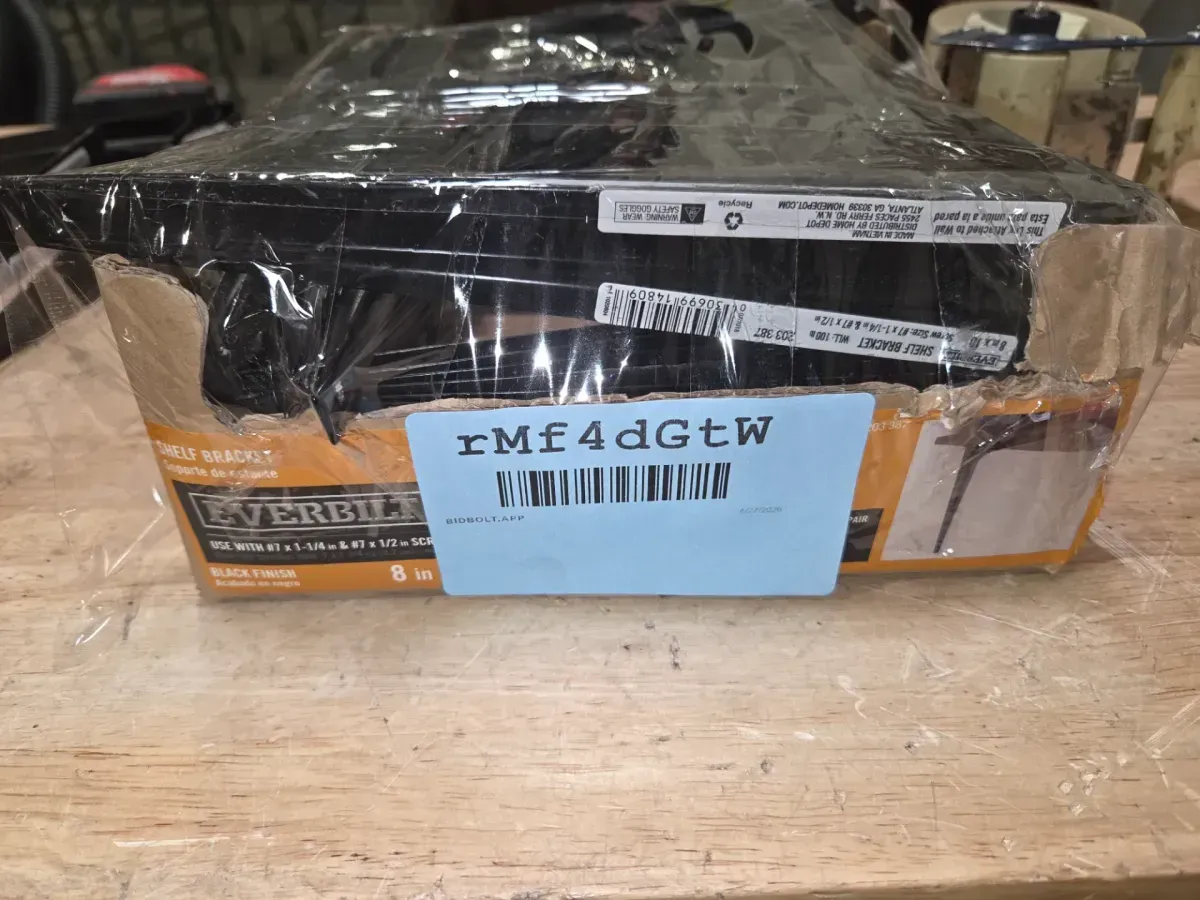 *** pack of 20 ***8 in. x 10 in. Black Steel Shelf Bracket - image 5