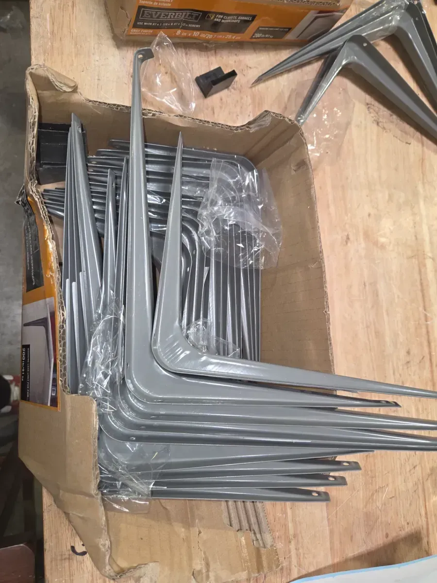 ***Pack of 20***8 in. x 10 in. Gray Steel Shelf Bracket - image 4