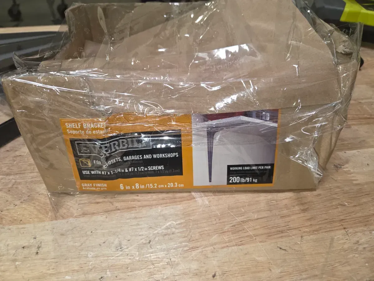 ***Pack of 20***8 in. x 10 in. Gray Steel Shelf Bracket - image 5