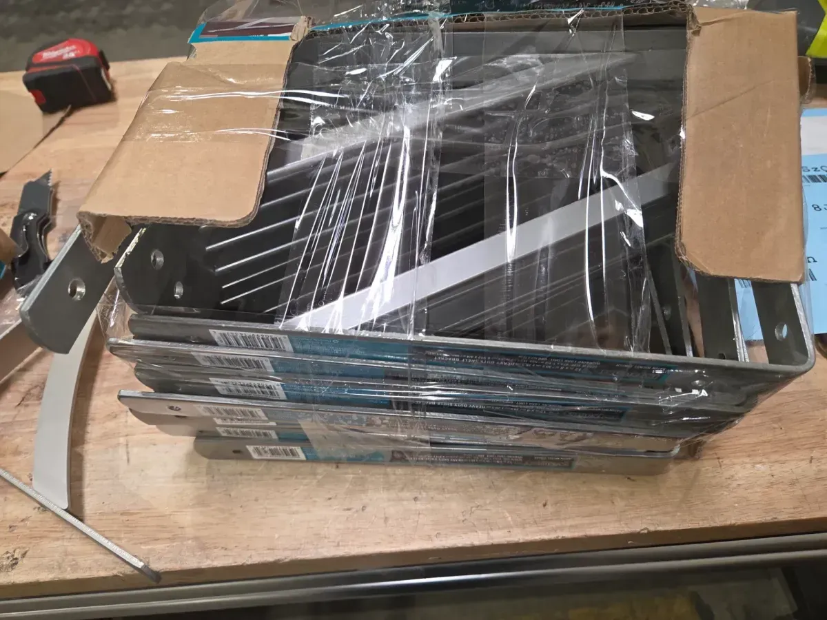 *** pack of 16***10 in. x 8 in. Satin Nickel Heavy-Duty Shelf Bracket - image 5