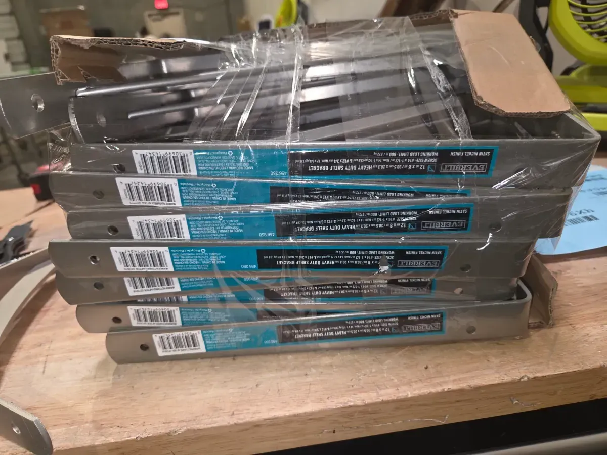 *** pack of 16***10 in. x 8 in. Satin Nickel Heavy-Duty Shelf Bracket - image 6