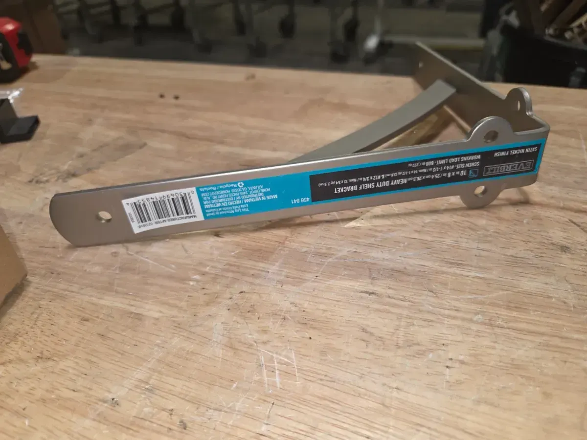 *** pack of 16***10 in. x 8 in. Satin Nickel Heavy-Duty Shelf Bracket - image 3