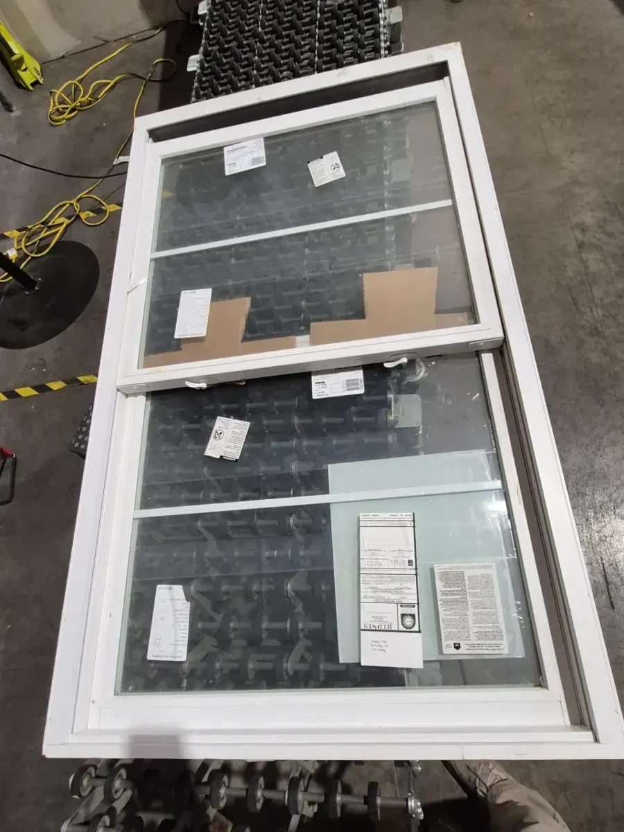 35 in. x 59 in. V-2500 Series White Vinyl single  Window with Fiberglass Mesh Screen - image 2