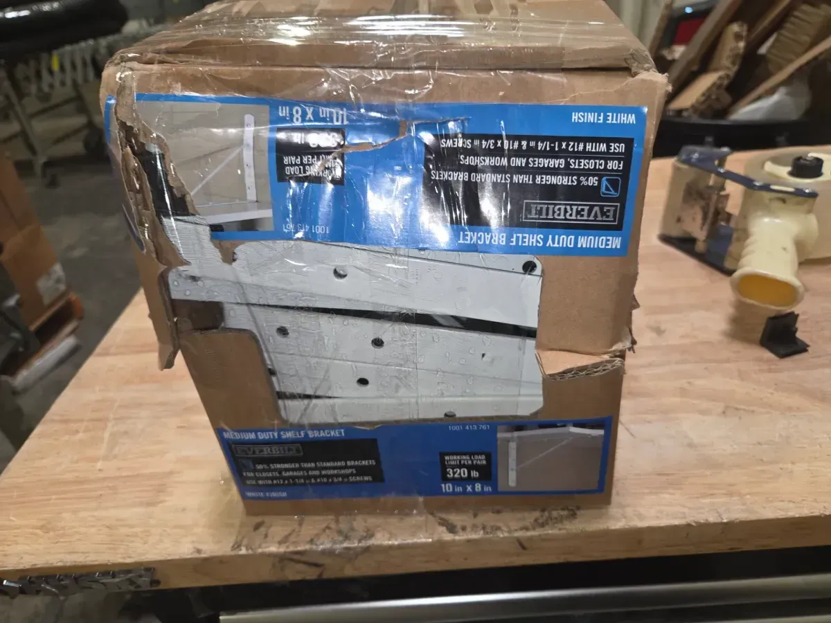 *** pack of 20 ***10 in. x 8 in. White Medium Duty Shelf Bracket - image 5