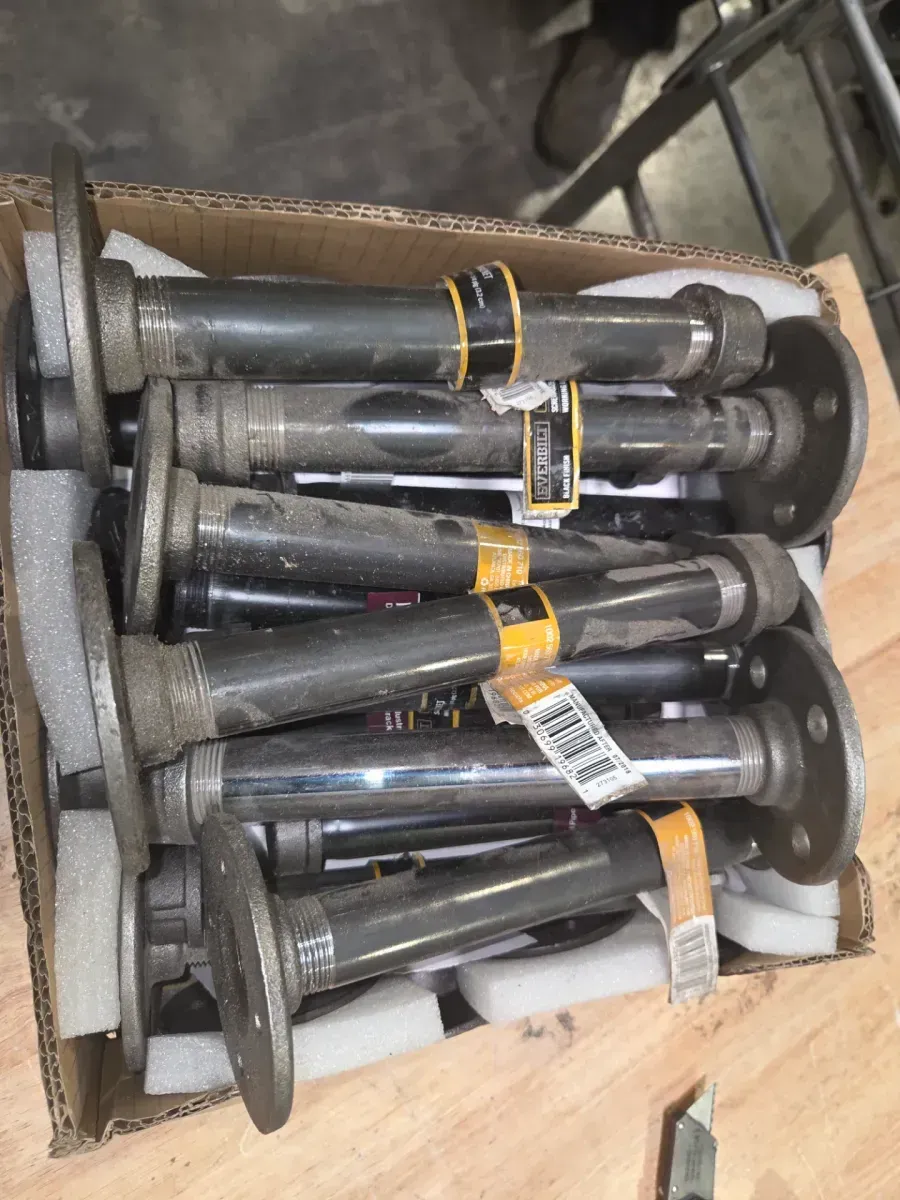 *** pack of 16***8 in. Black Industrial Pipe Shelf Bracket - image 4