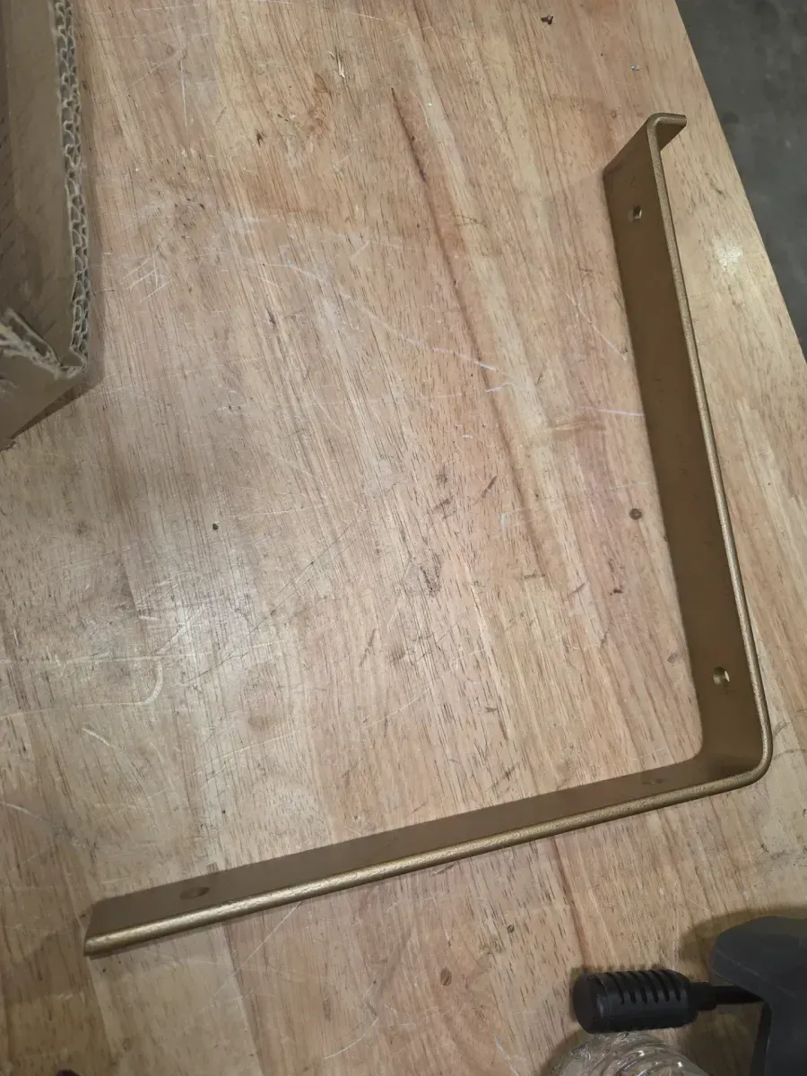 *** pack of 34***12 in. Matte Gold Steel Shelf Bracket - image 2