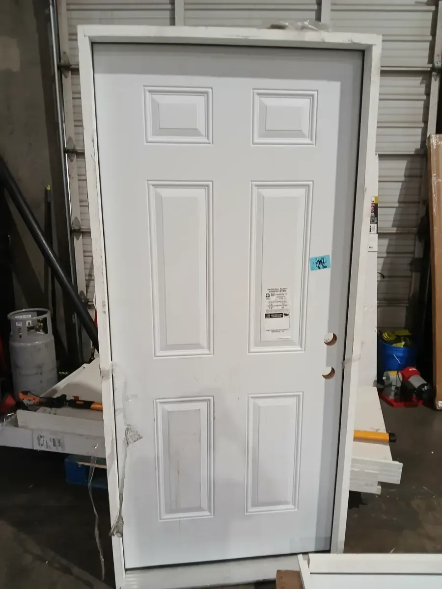 Masonite 36 in. x 80 in. Premium 6-Panel Left Hand Inswing Primed Steel Prehung Front Door with No Brickmold - image 2