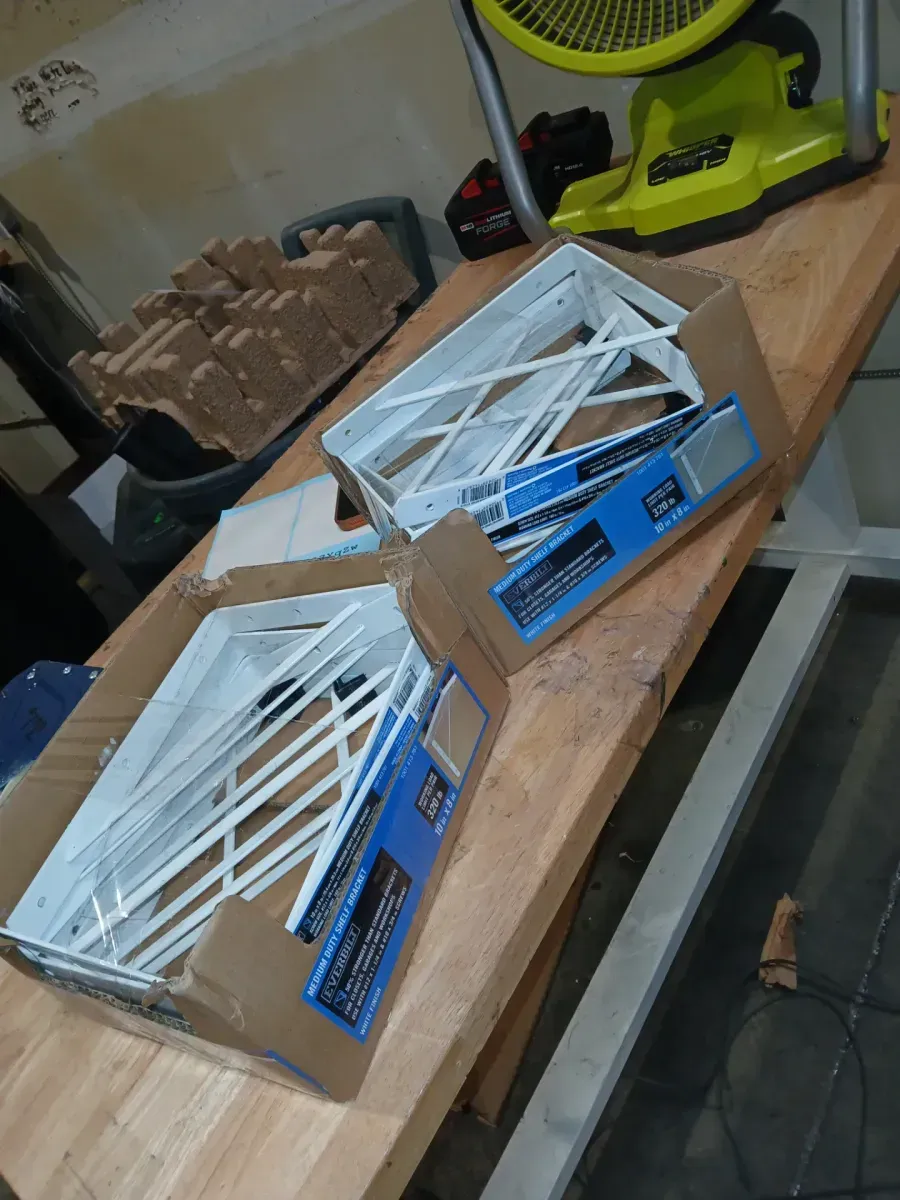 *** pack of 20 ***10 in. x 8 in. White Medium Duty Shelf Bracket - image 4