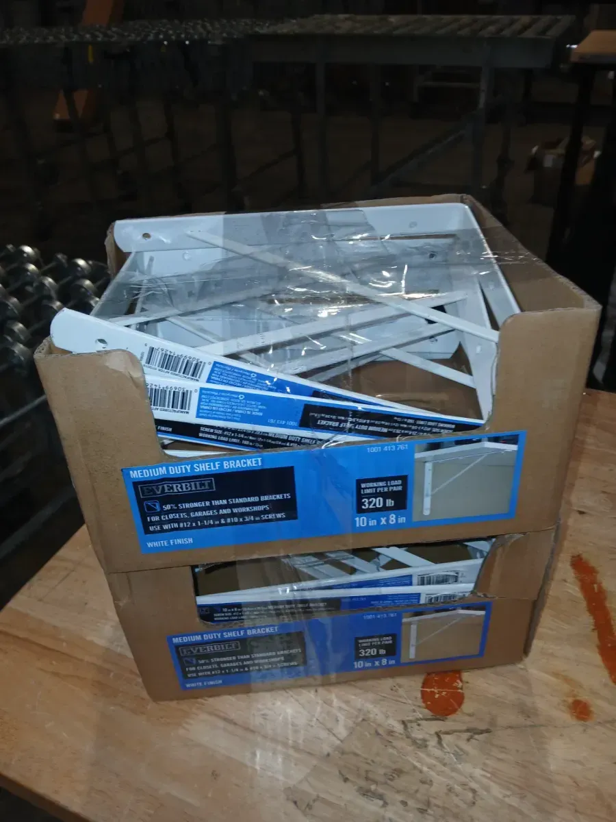 *** pack of 20 ***10 in. x 8 in. White Medium Duty Shelf Bracket - image 7