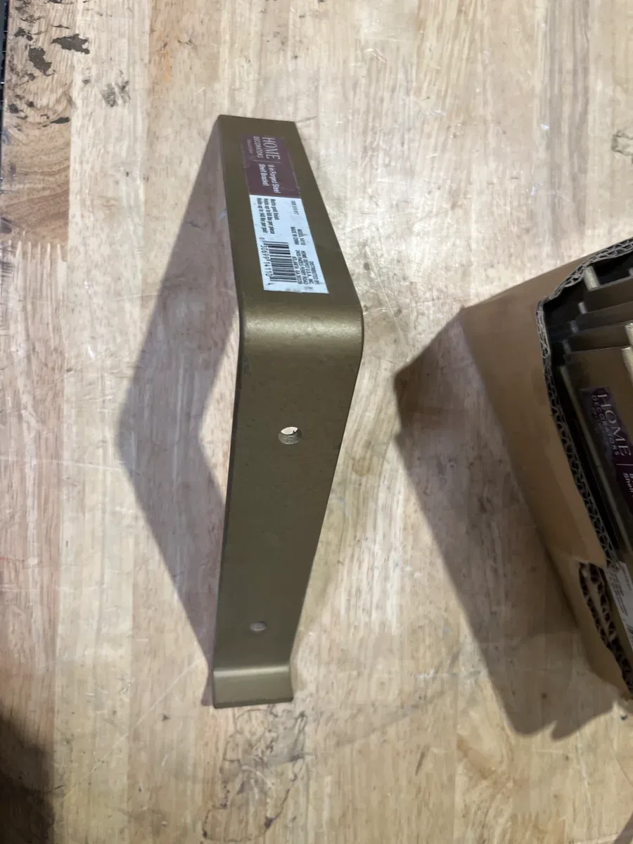 ***Pack of 28 pieces***Home Decorators Collection 8 in. Matte Gold Steel Shelf Bracket - image 3