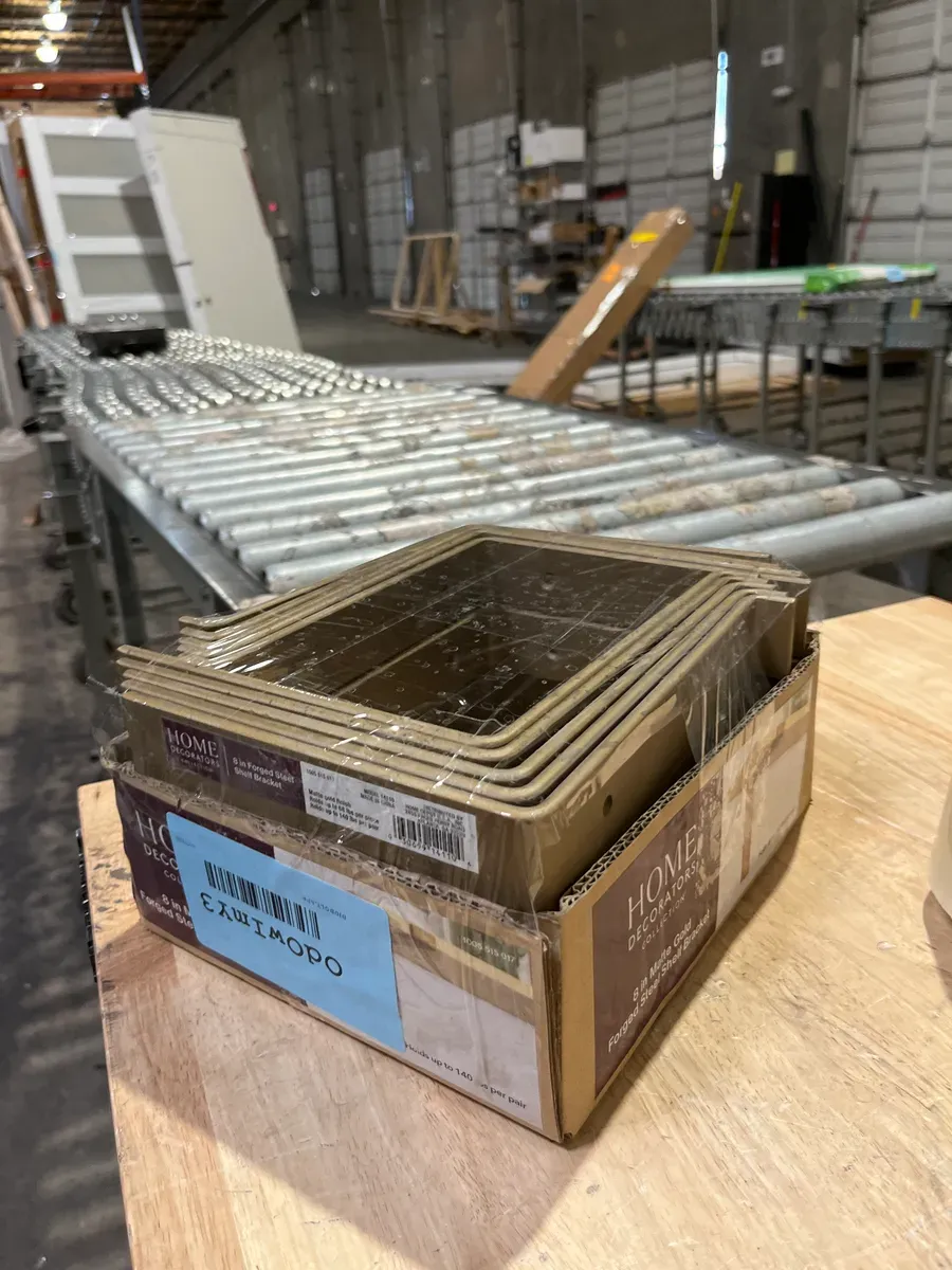 ***Pack of 28 pieces***Home Decorators Collection 8 in. Matte Gold Steel Shelf Bracket - image 4