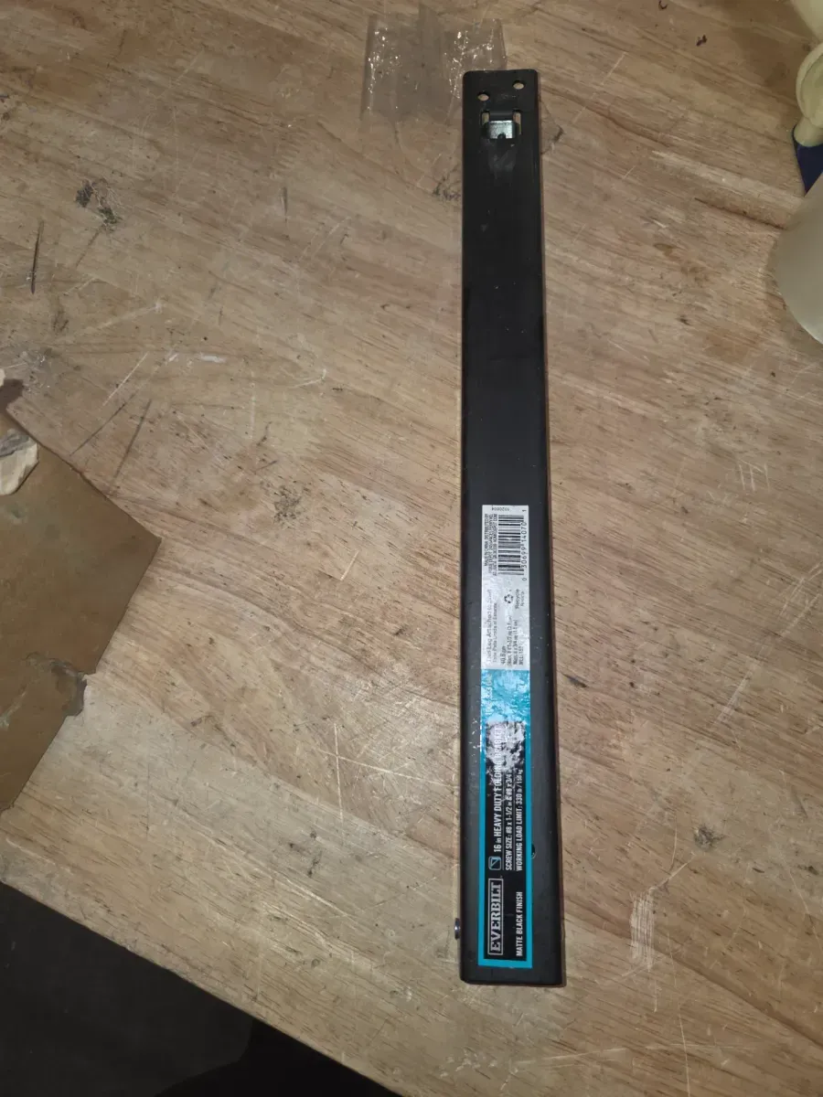 *** pack of 9***16 in. Matte Black Heavy-Duty Folding Shelf Bracket - image 2