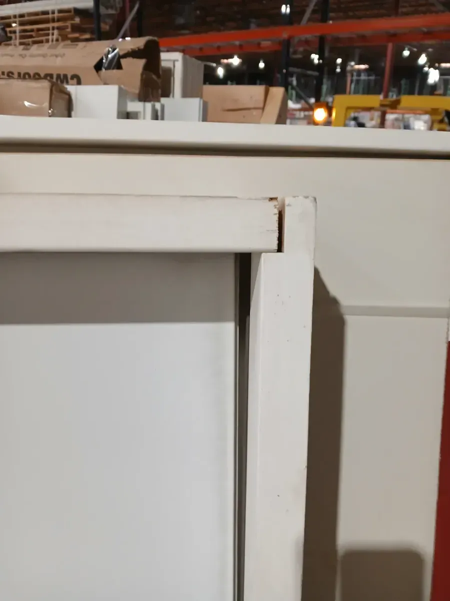 **broken frame**24 in. x 80 in. Premium Flush Primed White Left-Hand Outswing Steel Prehung Front Door with 4-9/16 in. Frame - image 5