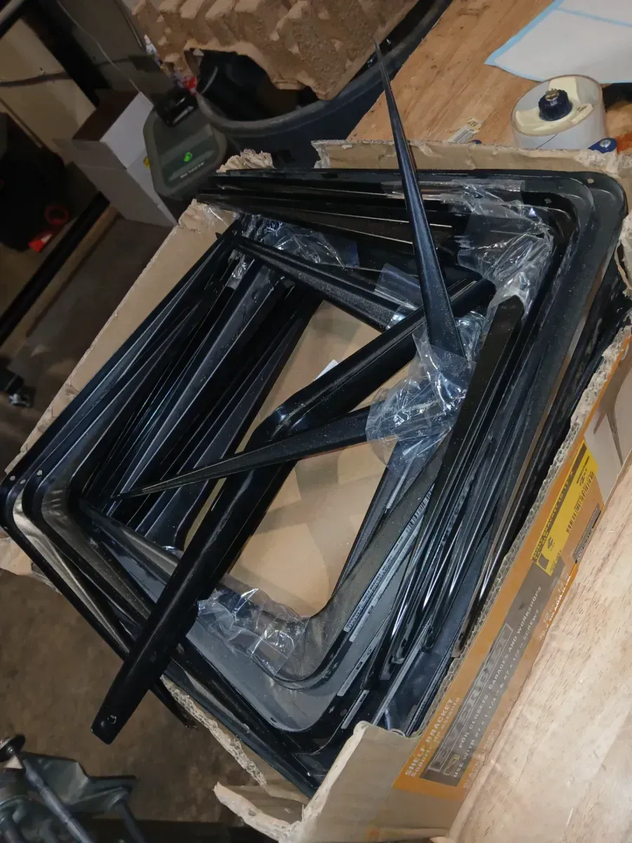 *** pack of 30 *** 10 in. x 12 in. Black Shelf Bracket - image 2