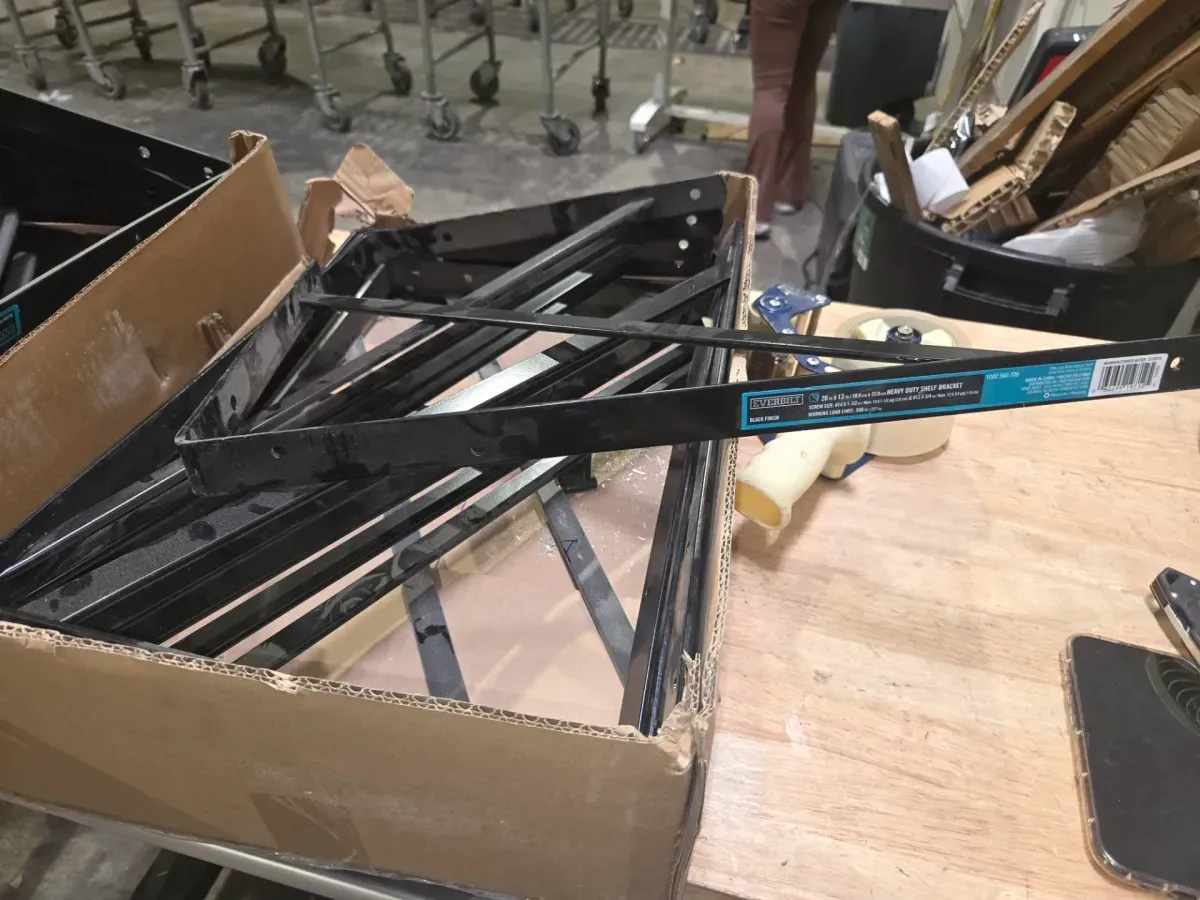 *** pack of 13***20 in. x 13 in. Black Heavy Duty Shelf Bracket - image 3